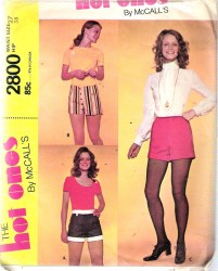 2800 71 SHORT SHORTS ELASTIC WST, ZIP OR NOT HOT PATTERN 27'' WST